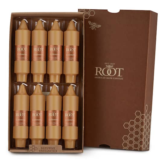 Root Candles 5" Unscented Smooth Collenette Taper Candles